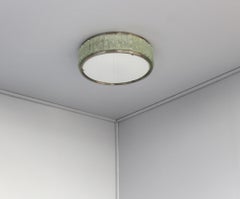 Fine French 1970s Nickeled and Glass “Queen’s Necklace” Ceiling Light by Perzel