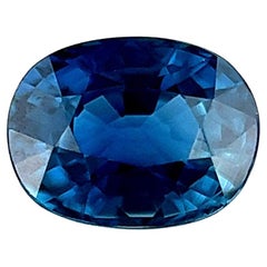 Fine Royal Blue Australia Sapphire 0.63ct Oval Cut Rare Loose Gem