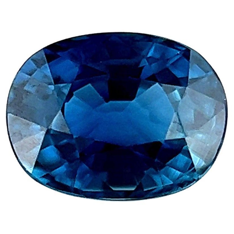 Fine Royal Blue Australia Sapphire 0.63ct Oval Cut Rare Loose Gem For