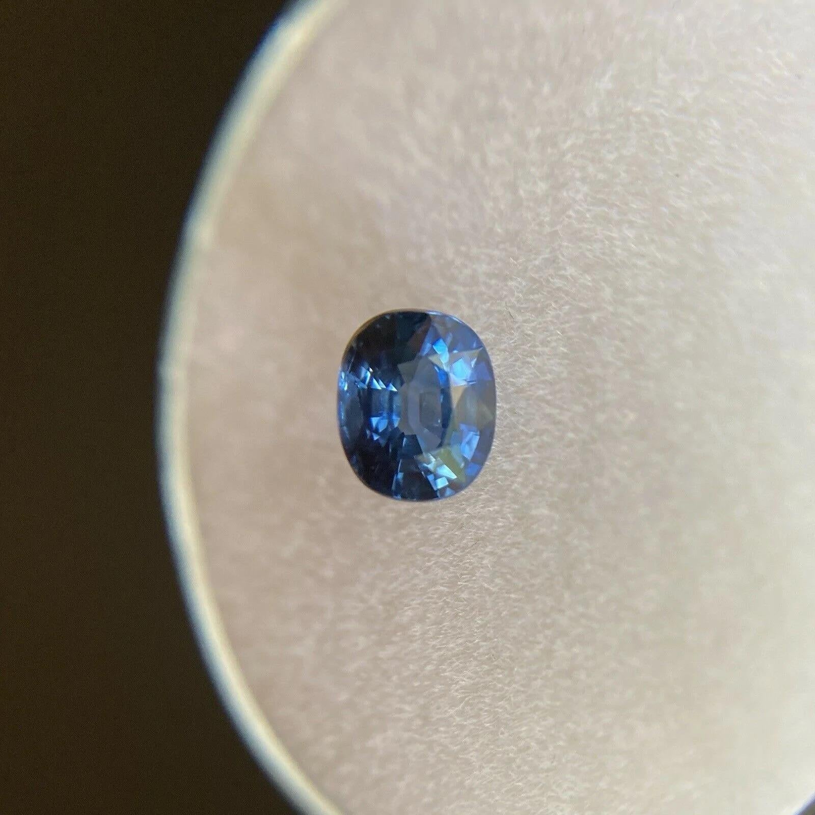 Fine Royal Blue Sapphire 0.68ct Cushion Cut Loose Rare Gem In New Condition For Sale In Birmingham, GB