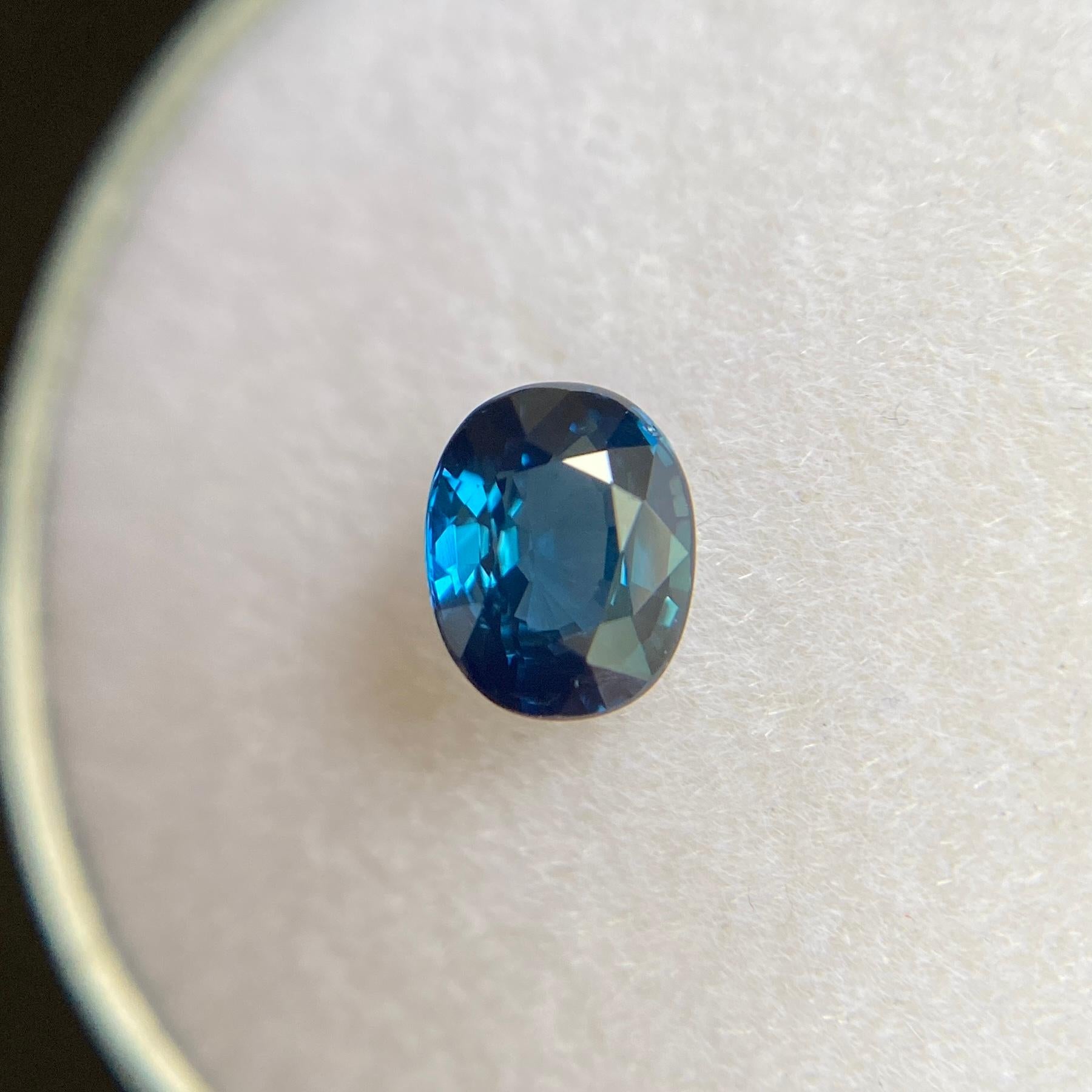 Fine Royal Blue Untreated Sapphire 0.83ct Oval Cut Loose Rare Gem In New Condition In Birmingham, GB