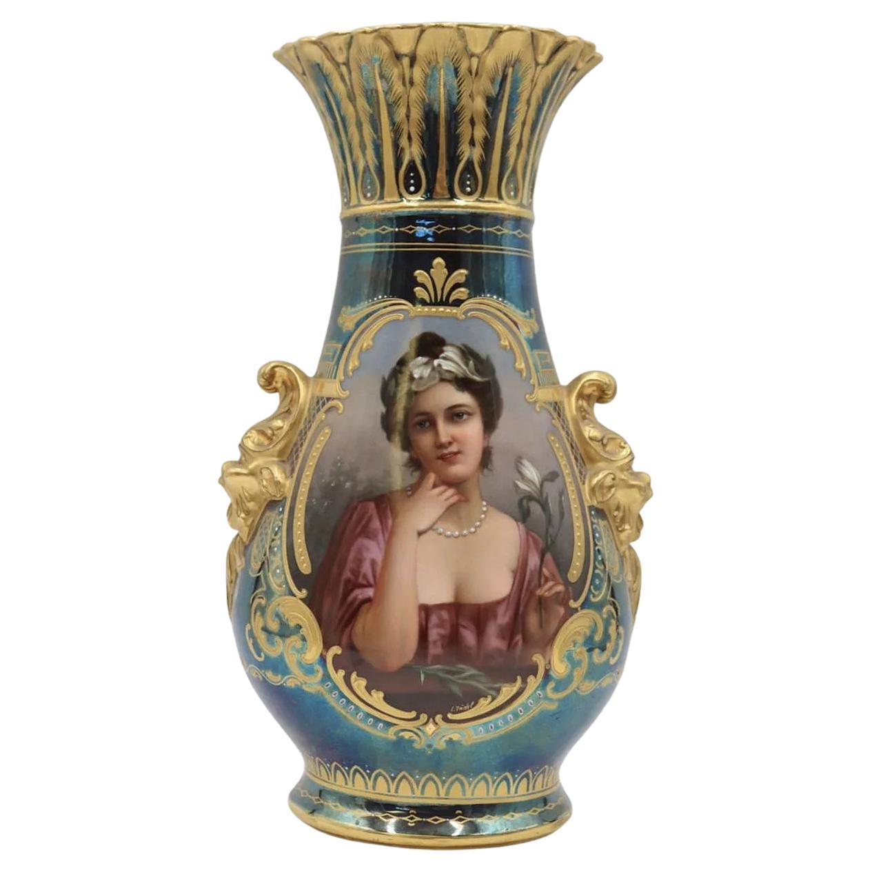 Fine Royal Vienna Portrait Vase