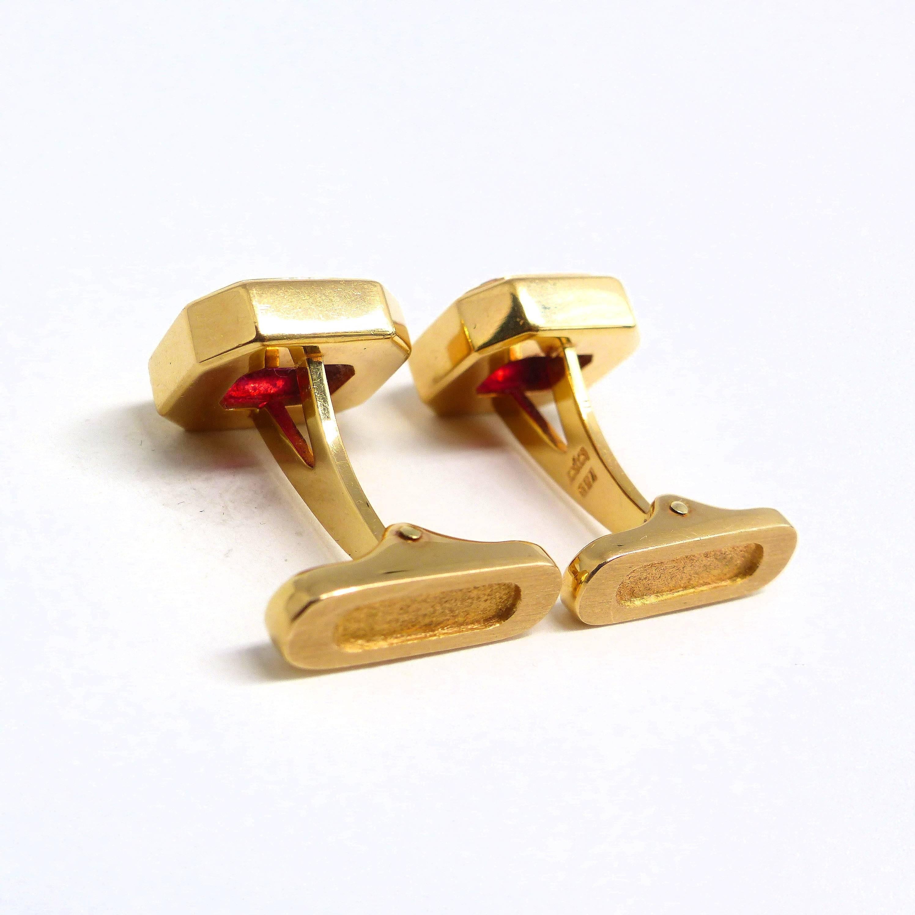 18k rose gold cufflinks
