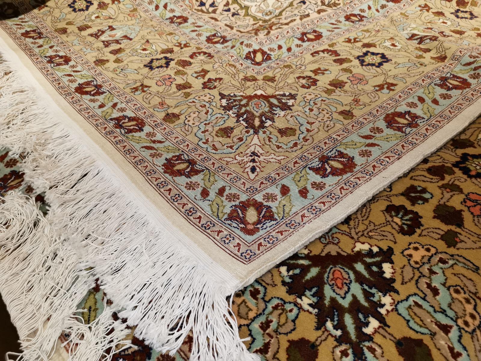 Fine Rug Vintage Turkish Hereke Carpet Oversize 17 x 11 ft hand knotted rug For Sale 8