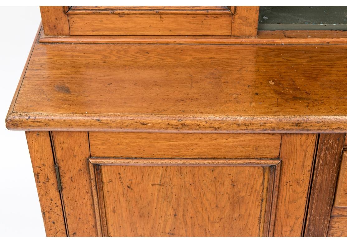 Fine Rustic Antique Pine Breakfront For Sale 3