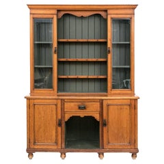 Fine Rustic Antique Pine Breakfront