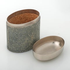FINE SAGE GREEN SHAGREEN CIGARETTE BOX -  superb home and study accessory