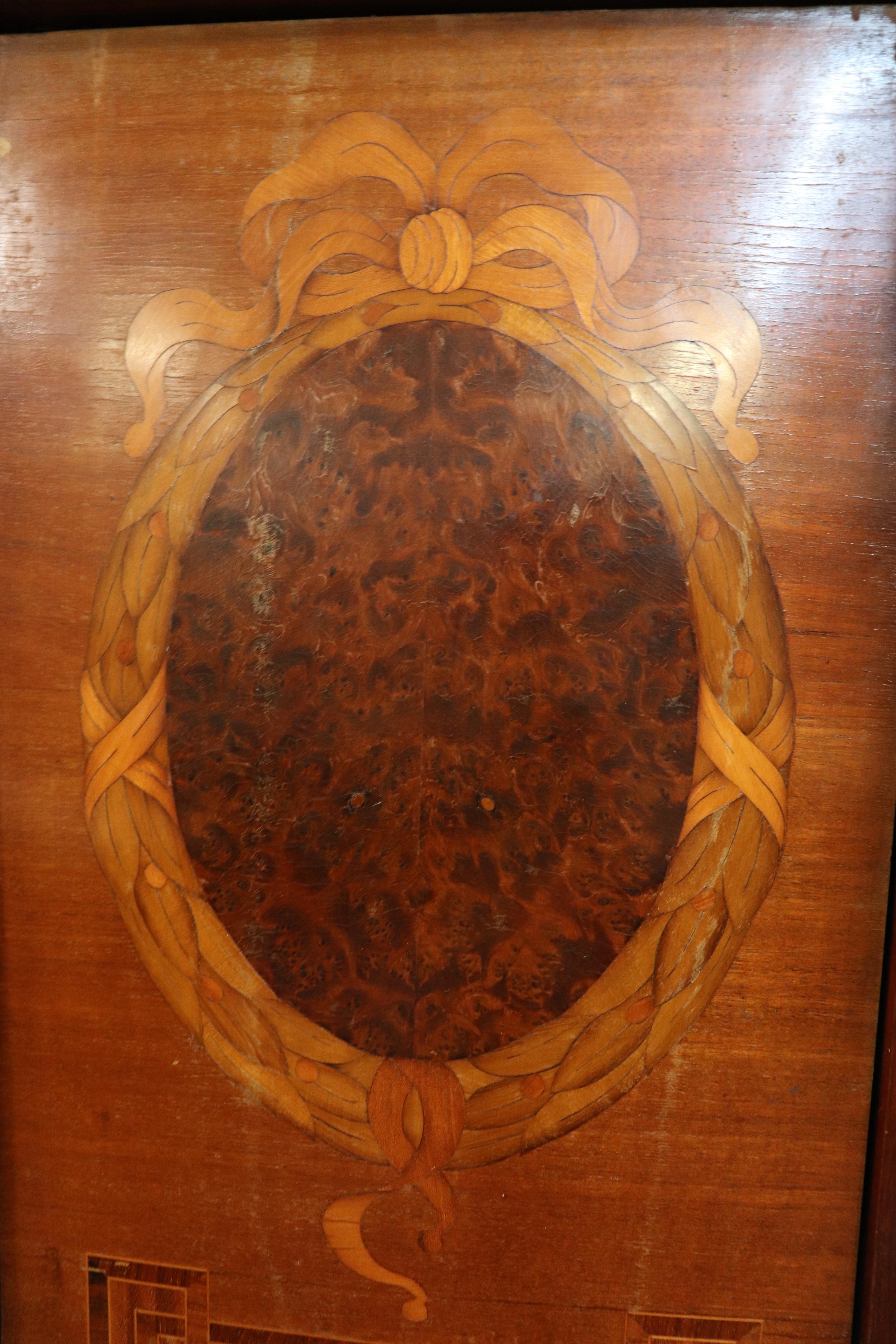 Fine Satinwood and Bronze Mounted French Art Nouveau Louis XVI Armoire For Sale 11