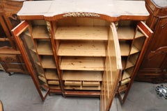 Fine Satinwood and Bronze Mounted French Art Nouveau Louis XVI Armoire