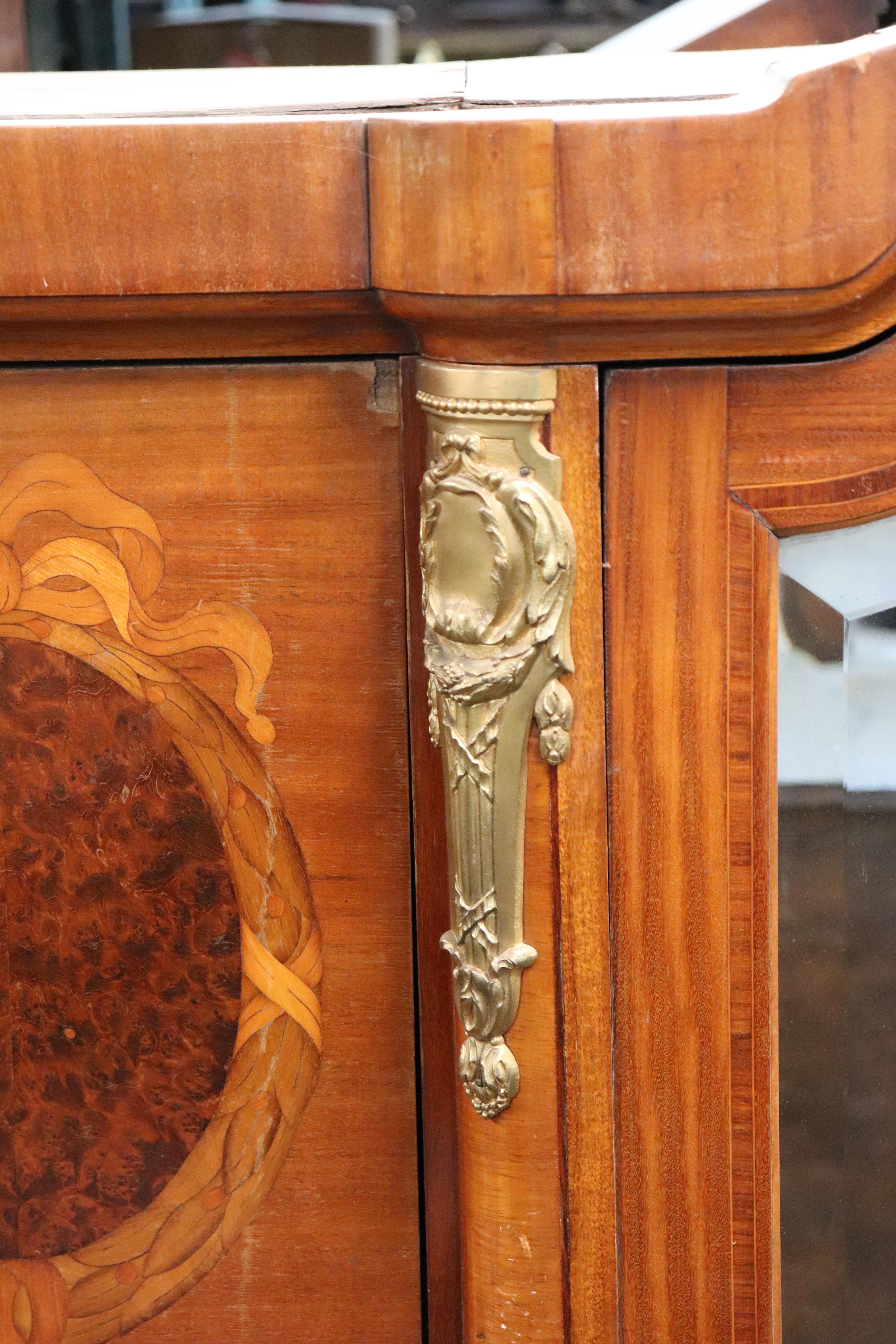 Fine Satinwood and Bronze Mounted French Art Nouveau Louis XVI Armoire For Sale 2