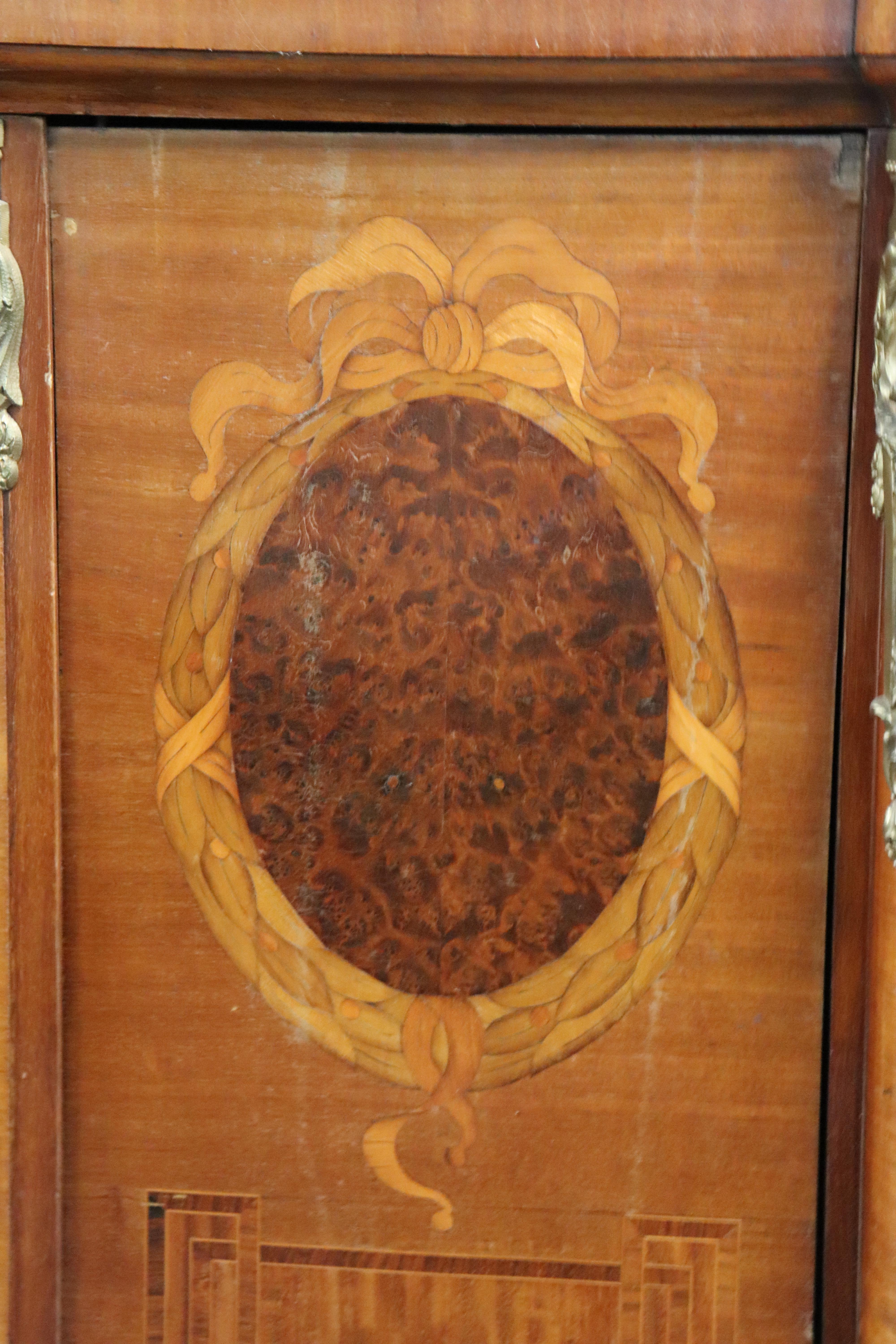 Fine Satinwood and Bronze Mounted French Art Nouveau Louis XVI Armoire For Sale 3