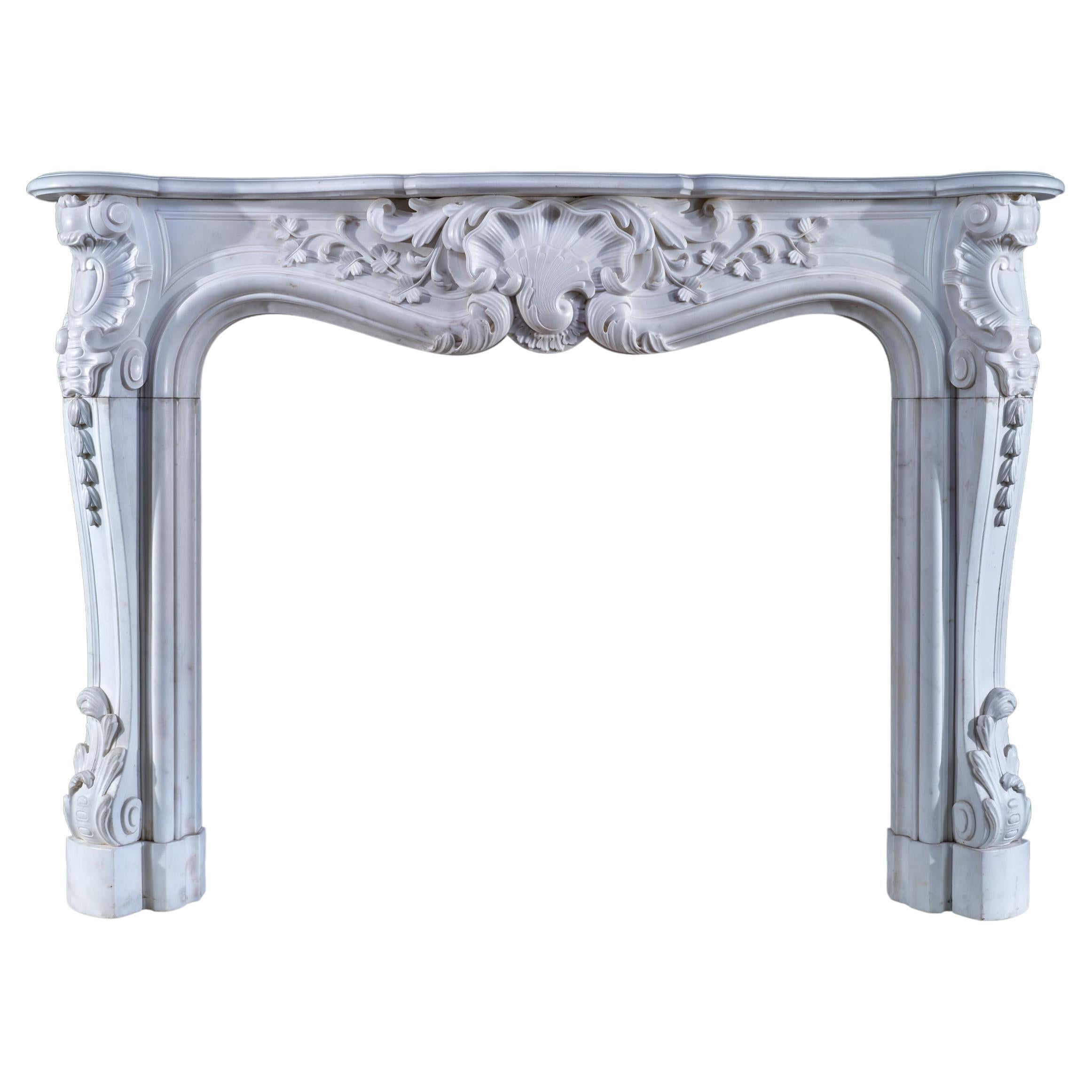 Fine Scottish Rococo Statuary Chimneypiece