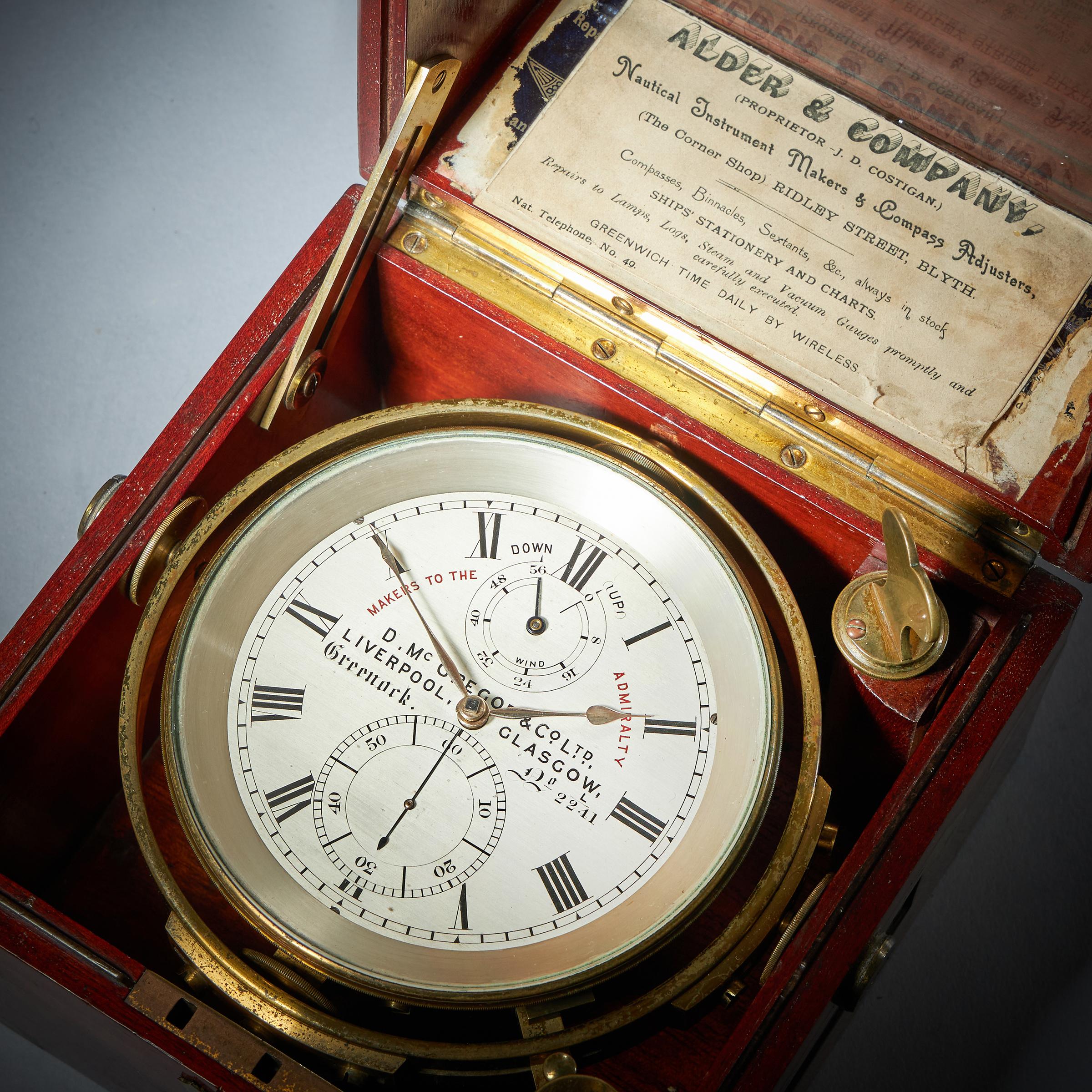 Fine Scottish Two-Day Marine Chronometer Signed and Numbered D. McGregor For Sale 4