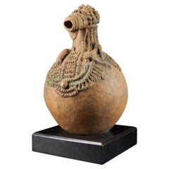 Fine Sculptured Terracotta Spirit Pot, Gaanda People, Nigeria