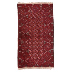 Fine Semi Antique Afghan Balouch Rug, Hand Knotted, circa 1930