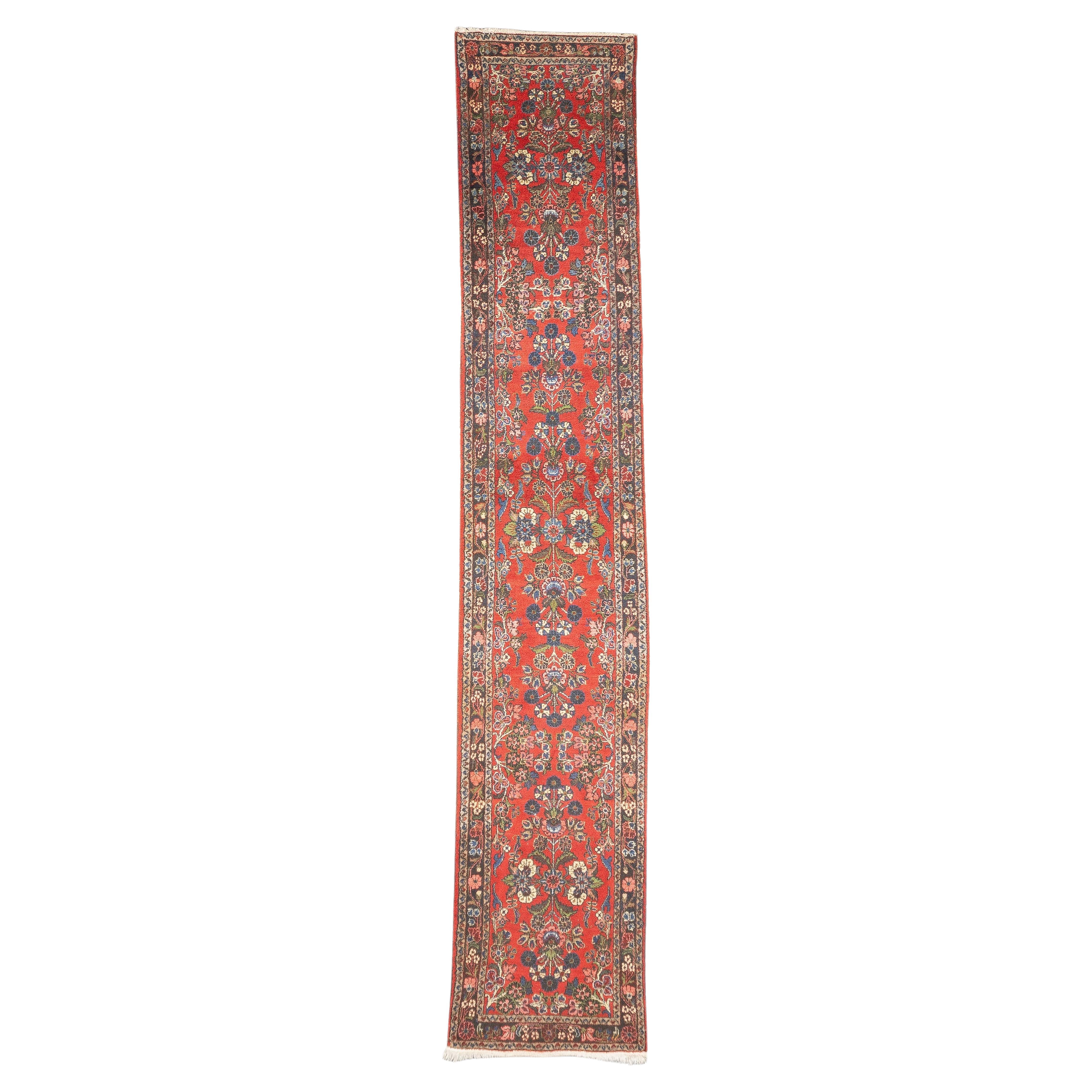 Tappeto lungo persiano semi antico Dargezin 2'7" x 14'0"