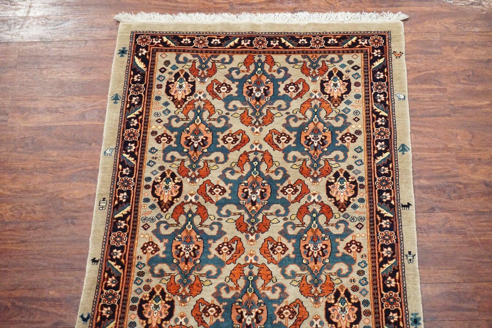 Persian Fine Serapi Heriz with Goat & Rooster Design For Sale