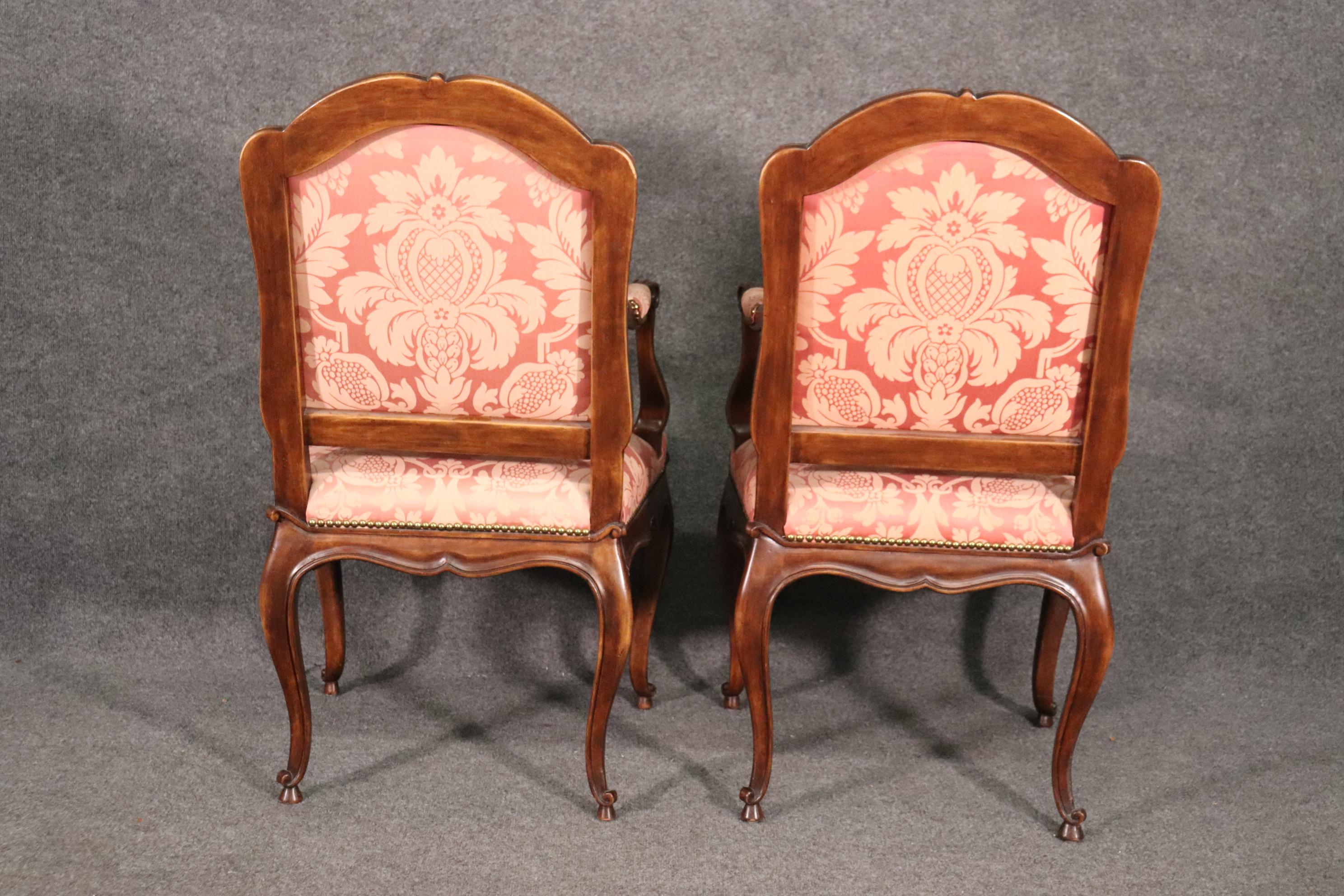Fine Set 10 French Carved Walnut Louis XV Dining Chairs  11