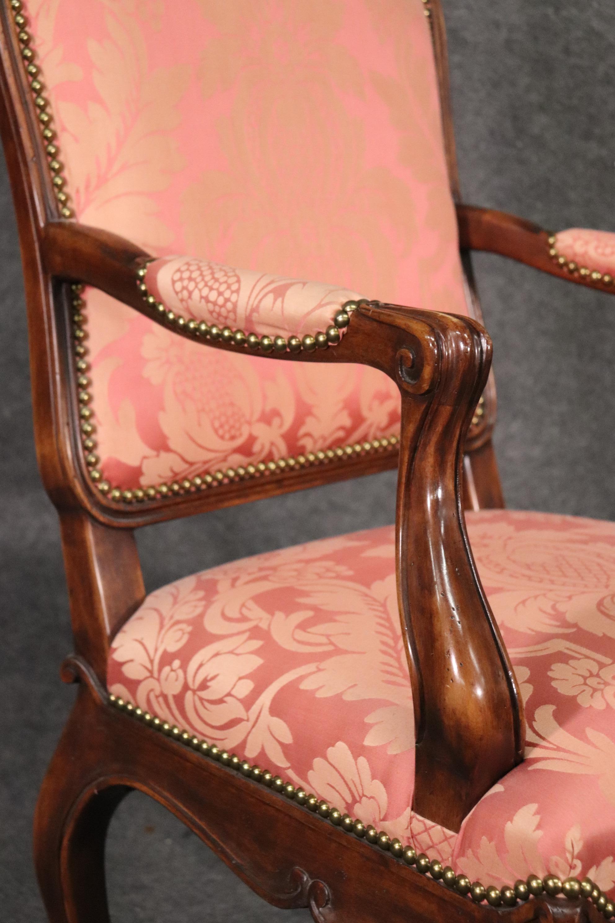 Fine Set 10 French Carved Walnut Louis XV Dining Chairs  13