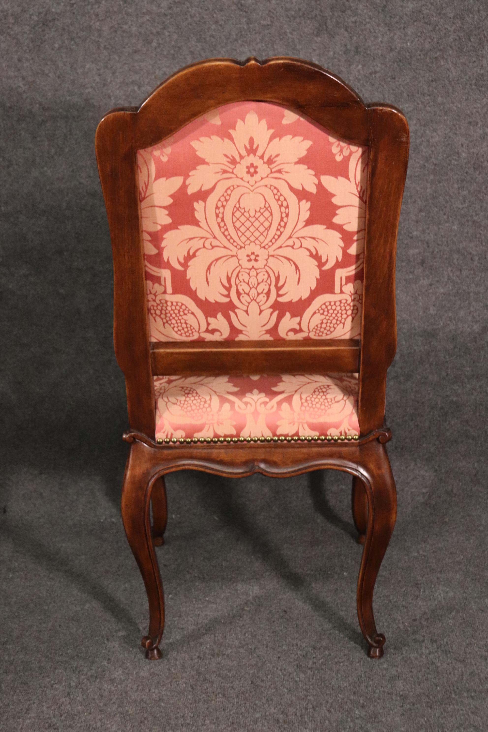 Fine Set 10 French Carved Walnut Louis XV Dining Chairs  1