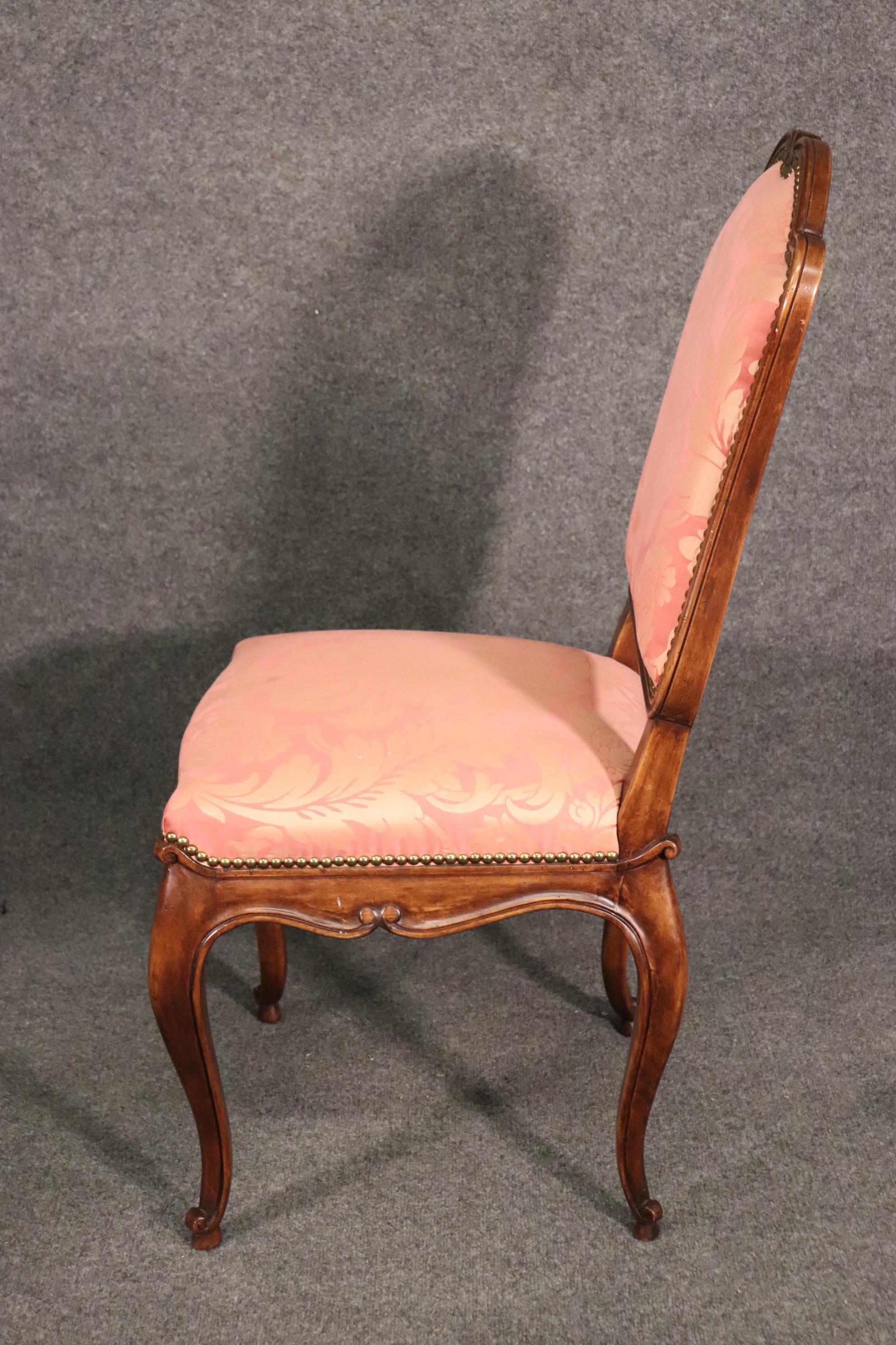 Fine Set 10 French Carved Walnut Louis XV Dining Chairs  2
