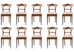 Raffinato set di 10 sedie da pranzo francesi d'antiquariato