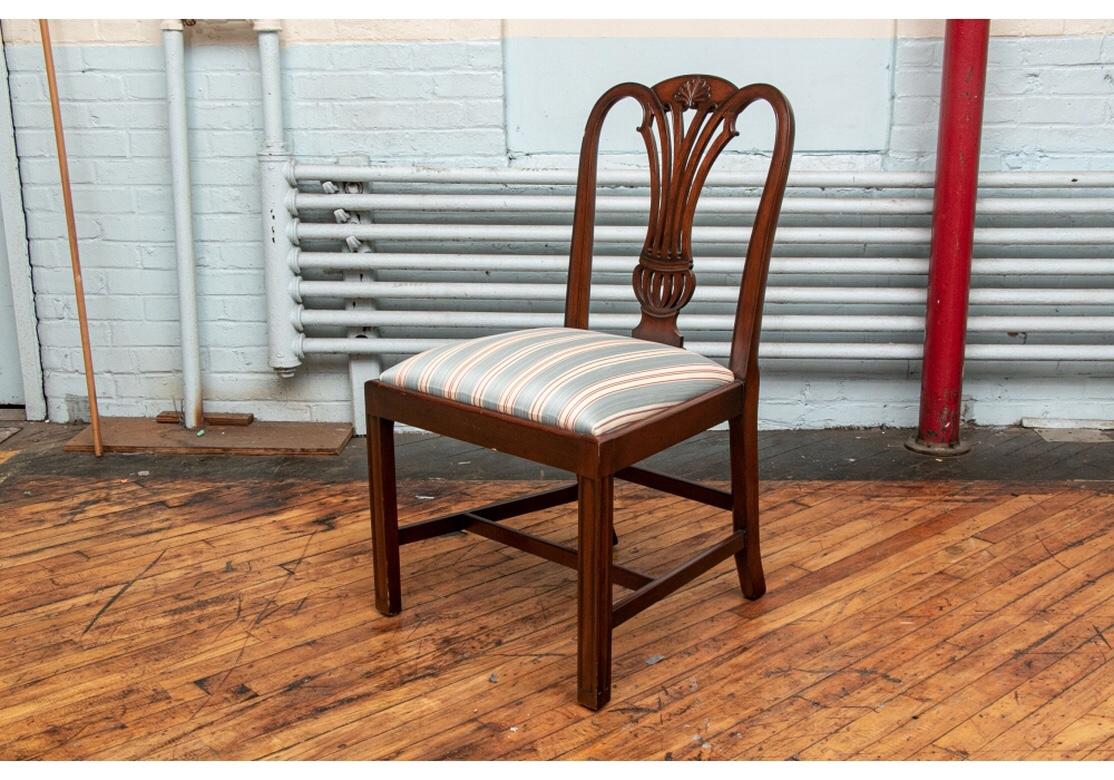 Fine Set of 10 Chippendale Style Mahogany Side Chairs In Good Condition In Bridgeport, CT