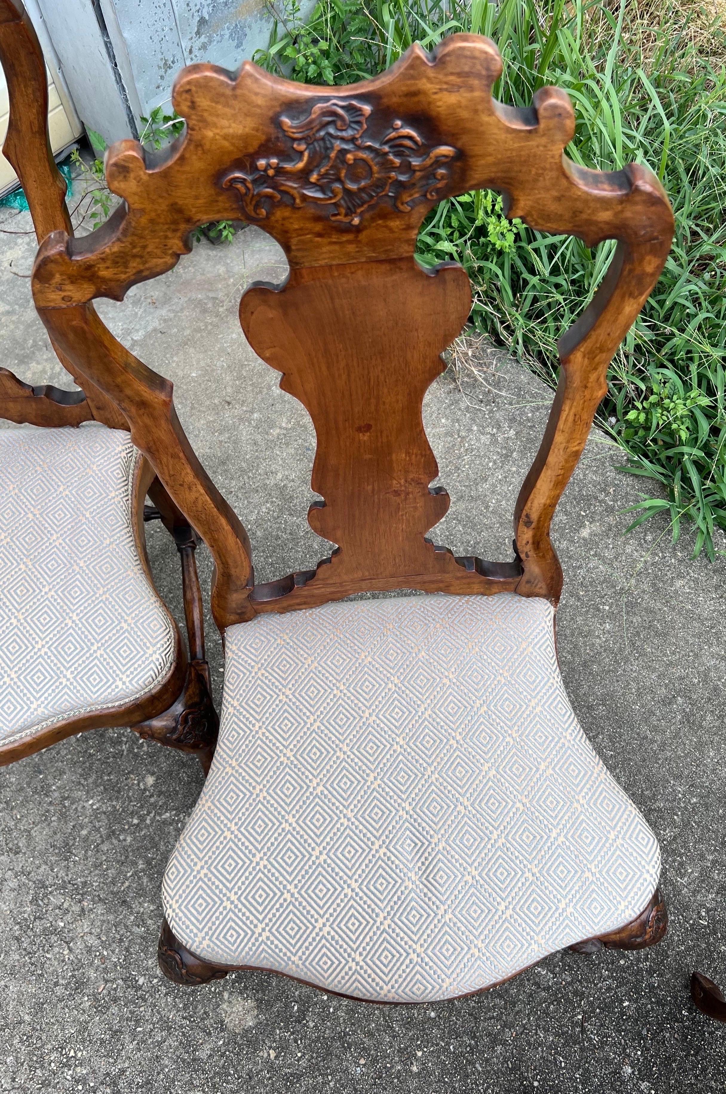 Fine Set of 10 Early 18th Century Italian Dining Chairs For Sale 8