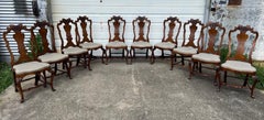 Fine Set of 10 Early 18th Century Italian Dining Chairs