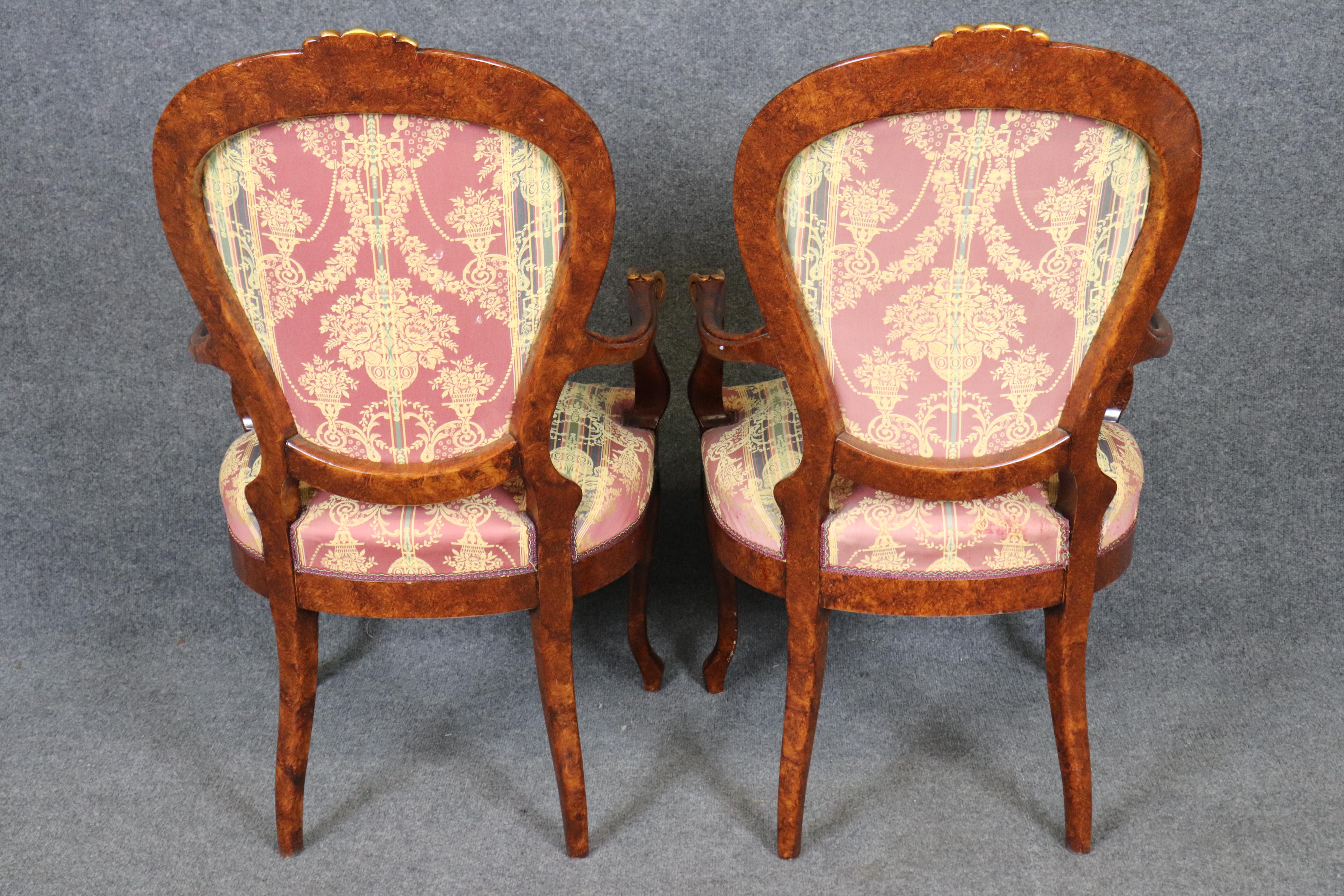 Mid-20th Century Fine Set of 10 French Louis XV Rococo Carved Mahogany Dining Chairs For Sale
