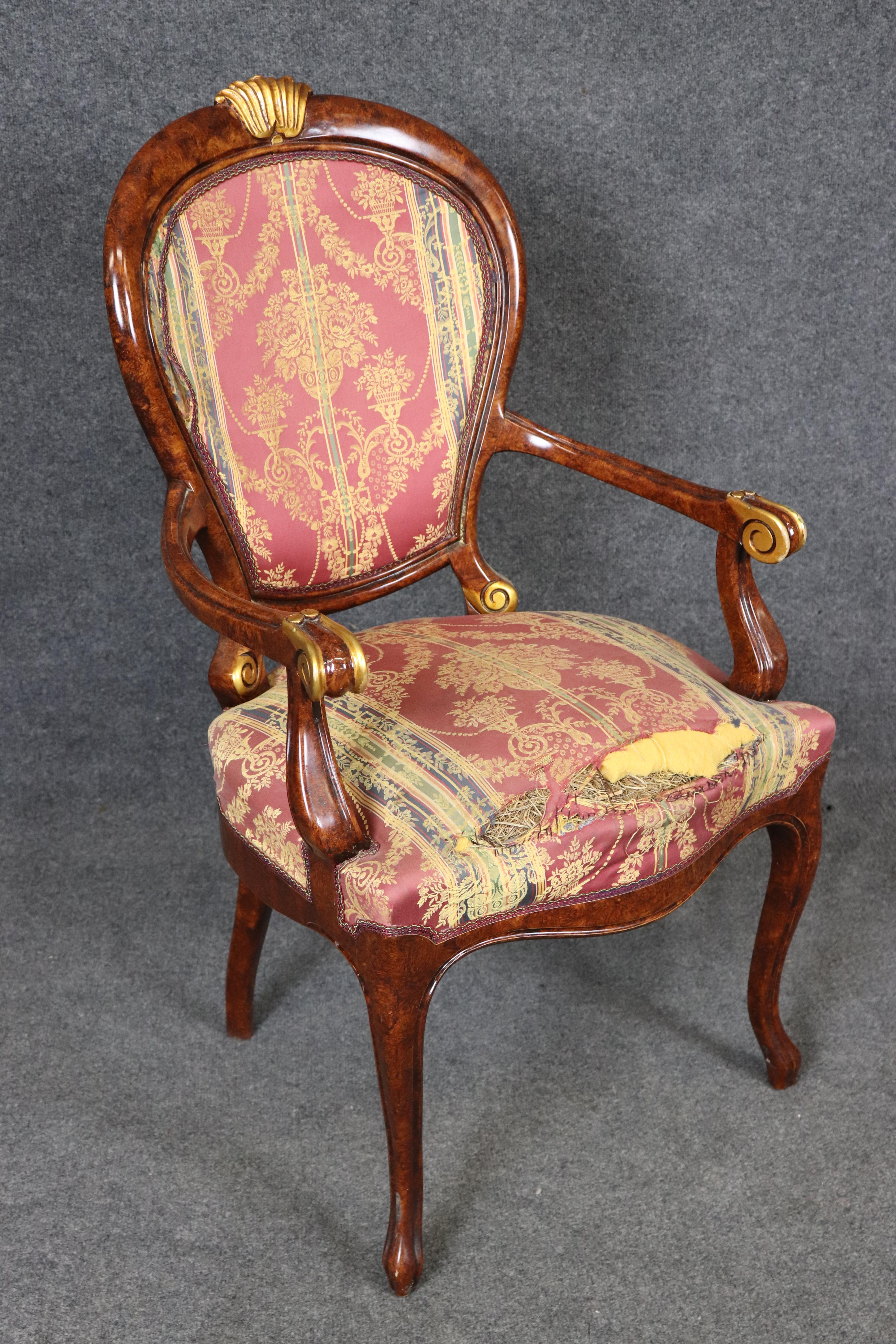 Fine Set of 10 French Louis XV Rococo Carved Mahogany Dining Chairs For Sale 2