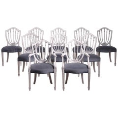 Fine Set of 10 Gustavian Style Chairs