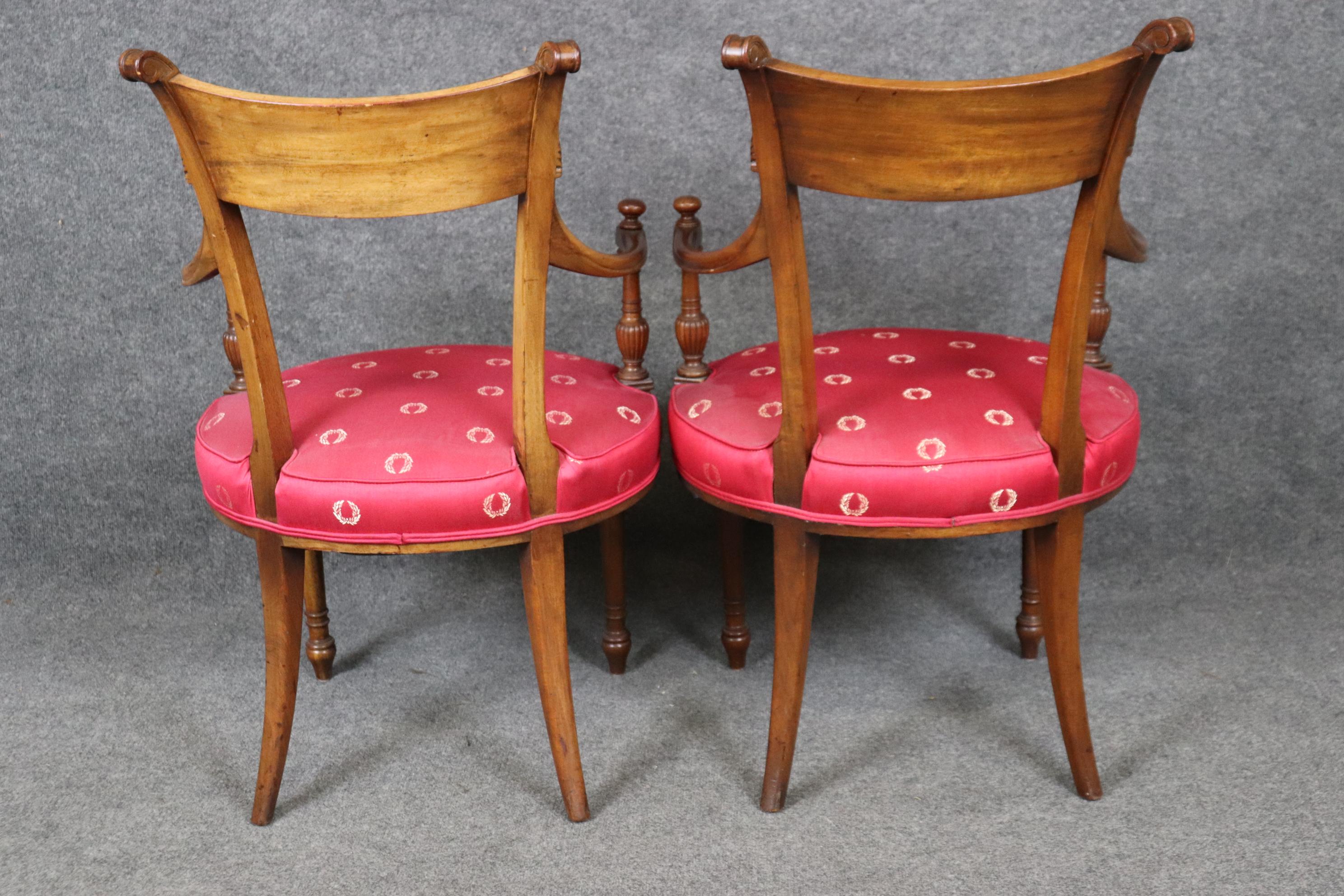 Ottone Raffinato set di 12 sedie da pranzo in stile Reggenza francese con intarsi in ottone e palissandro in vendita