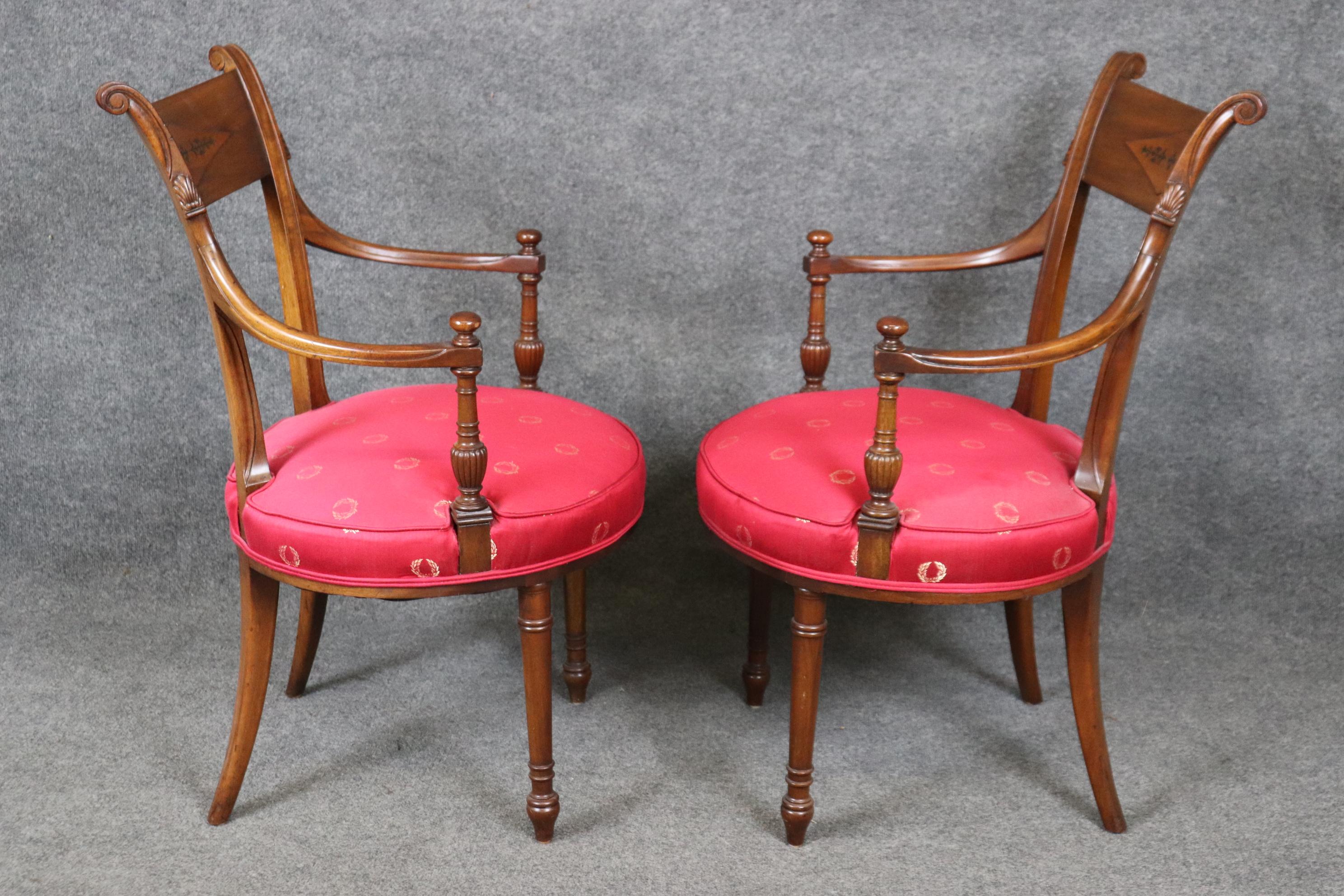 Raffinato set di 12 sedie da pranzo in stile Reggenza francese con intarsi in ottone e palissandro in vendita 1