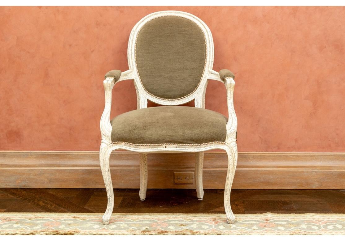 Fine Set of 12 Custom French Louis XVI Style Dining Room Chairs For Sale 4