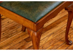 Fine Set Of 12 Queen Ann Style Walnut Dining Chairs