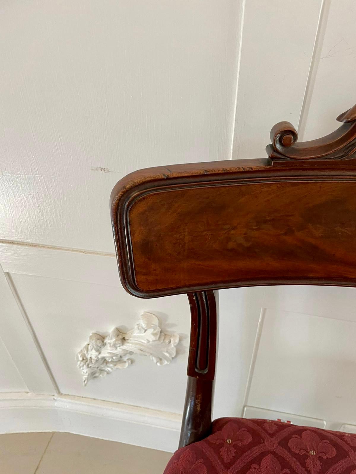 Fine Set of 6 Antique Regency Quality Mahogany Library Chairs By Gillows For Sale 4