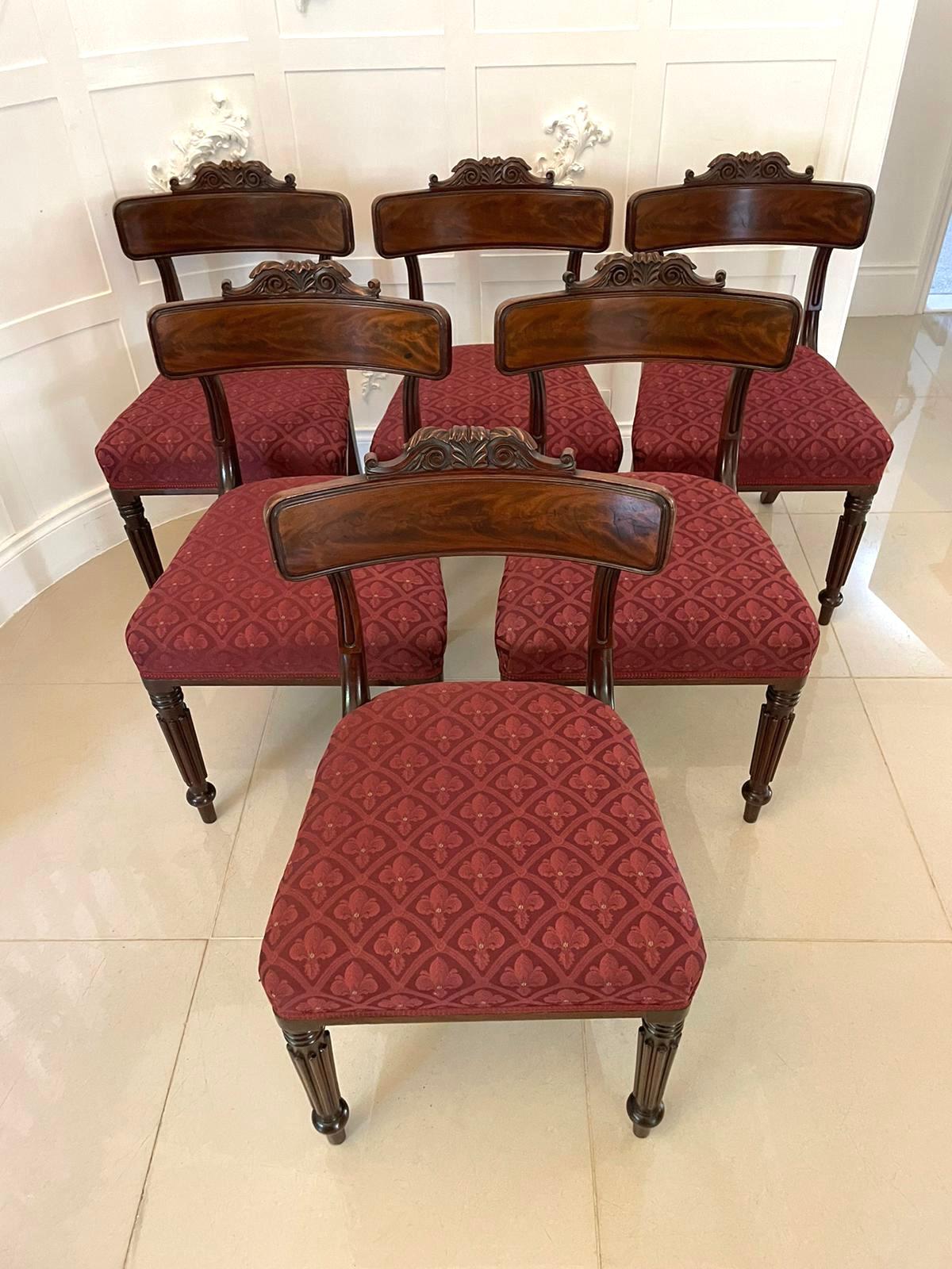 Fine Set of 6 Antique Regency Quality Mahogany Library Chairs By Gillows For Sale 5