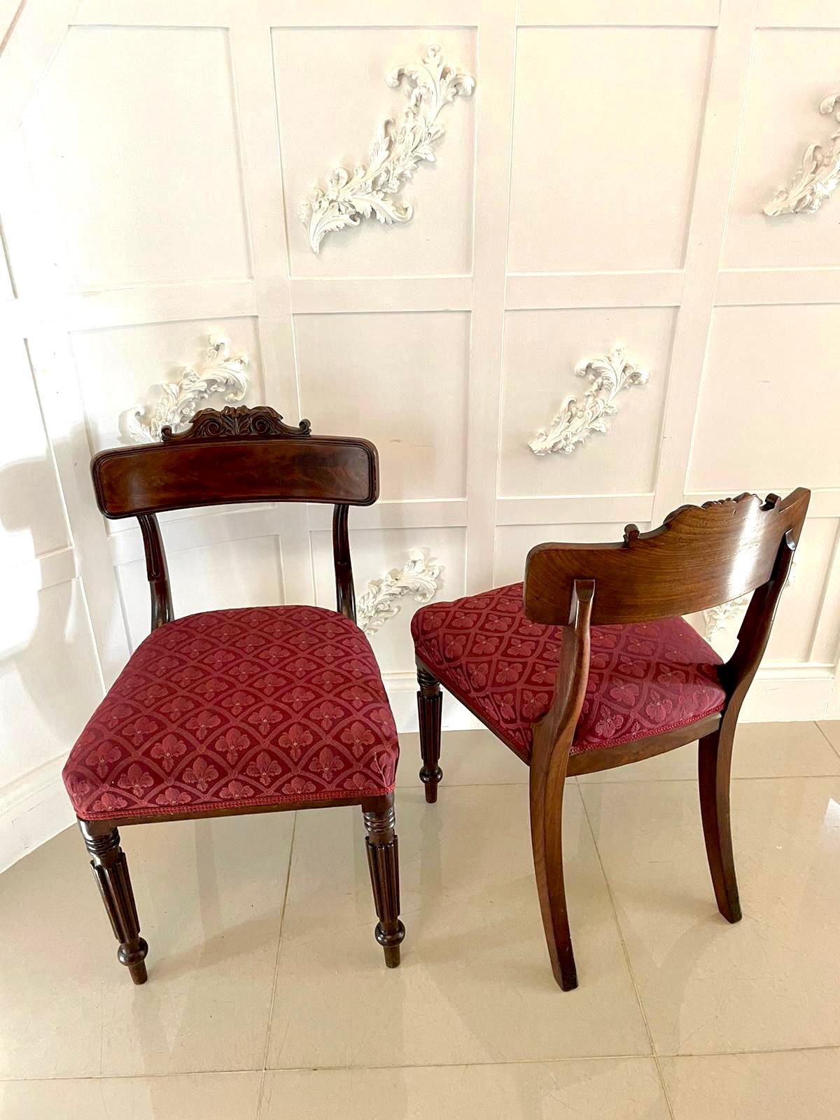 English Fine Set of 6 Antique Regency Quality Mahogany Library Chairs By Gillows For Sale