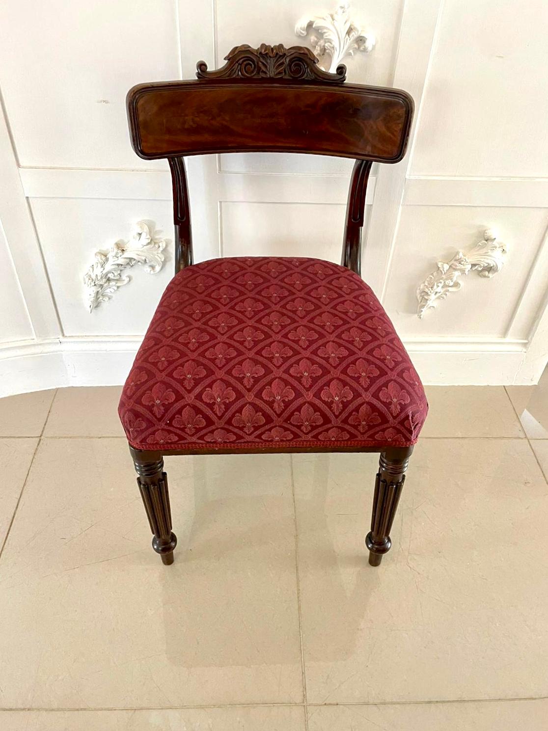 19th Century Fine Set of 6 Antique Regency Quality Mahogany Library Chairs by Gillows  For Sale