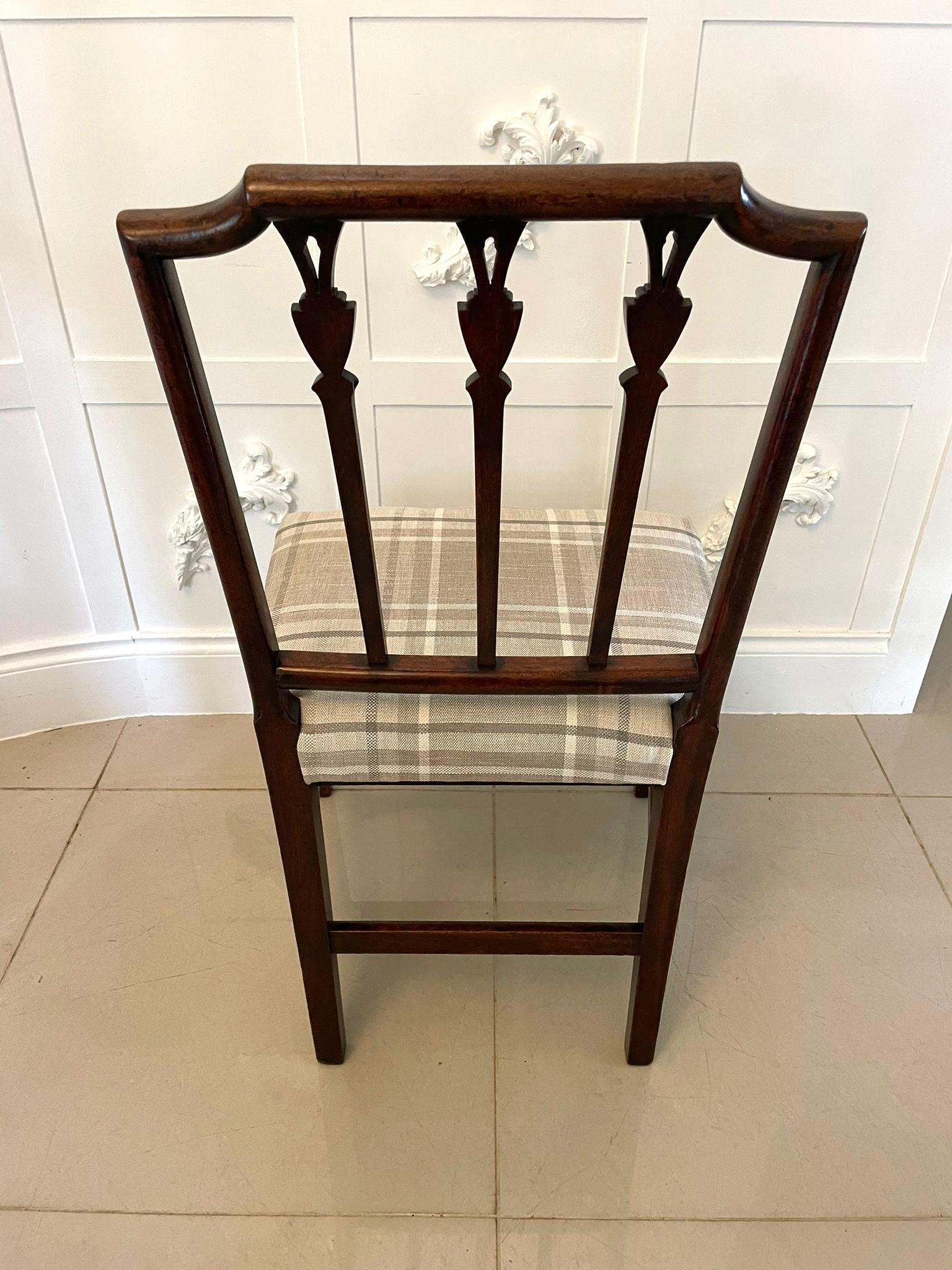 Fine Set of 8 Antique George III Mahogany Dining Chairs For Sale 3