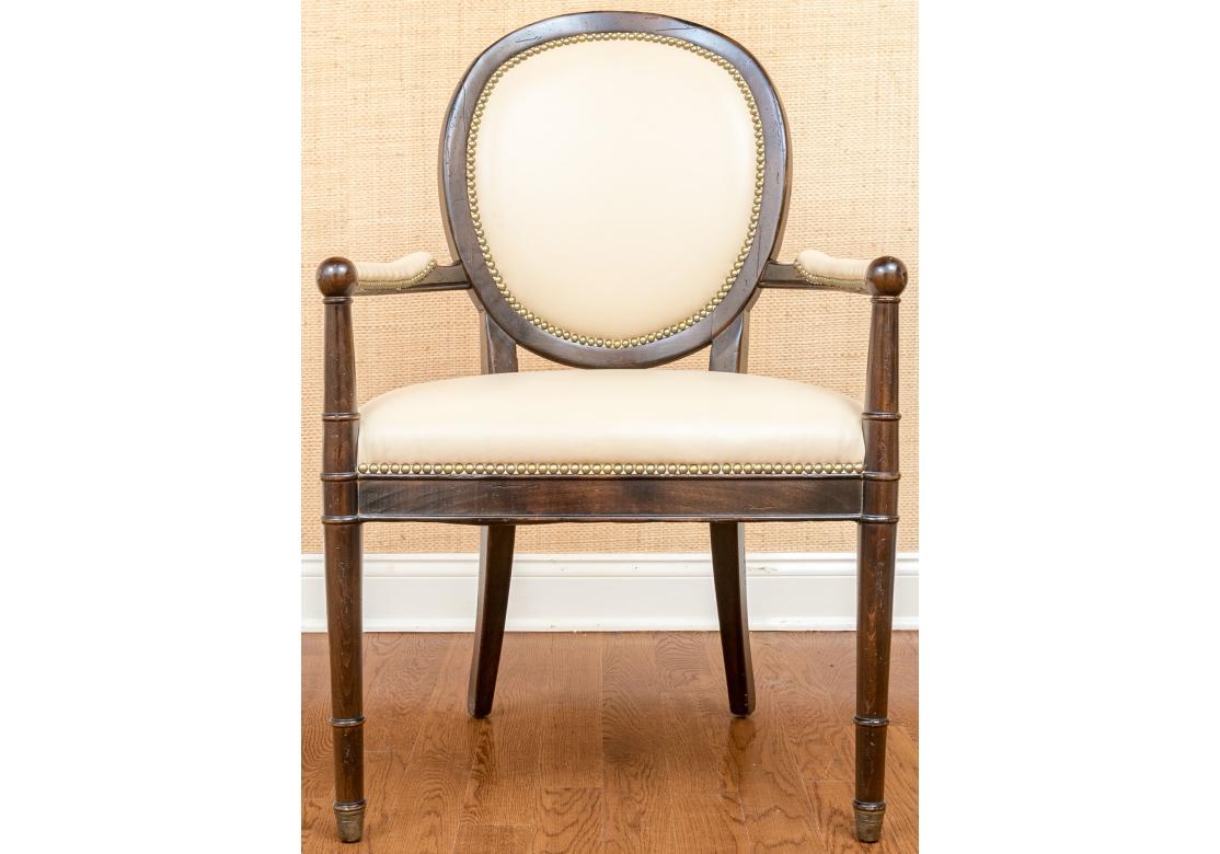 Fine Set Of 8 Baker Milling Road Dining Chairs In Louis Philippe Style 2