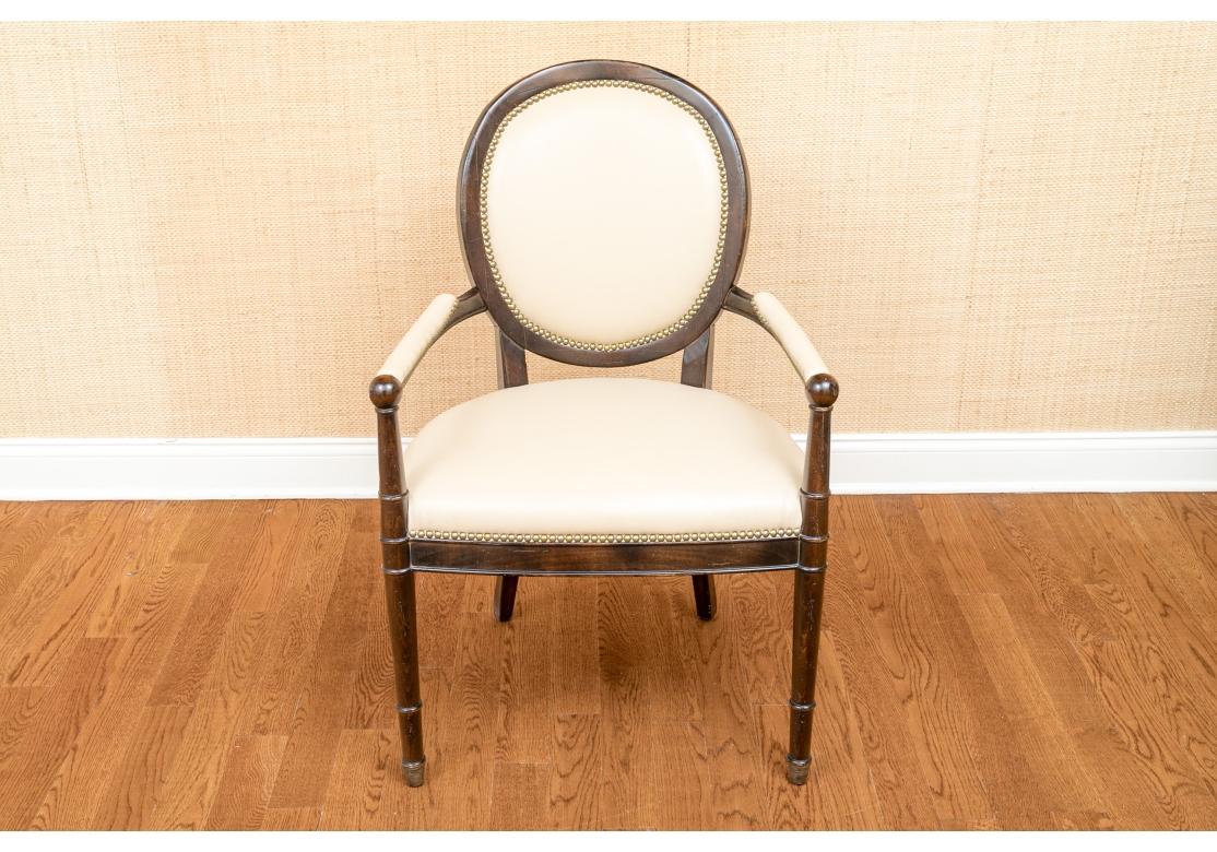 Fine Set Of 8 Baker Milling Road Dining Chairs In Louis Philippe Style 3