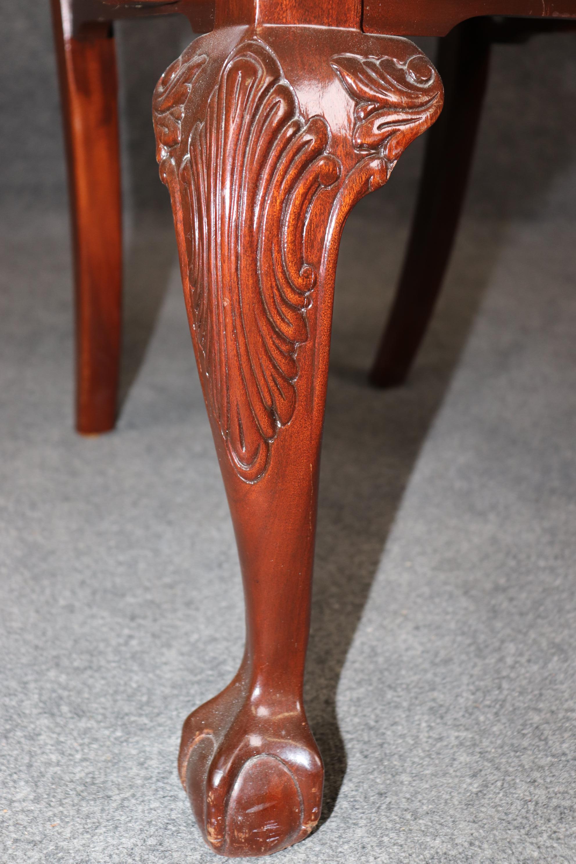 Fine Set of 8 Chippendale Style Ball and Claw Dining Chairs For Sale 3