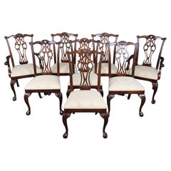 Fino juego de 8 sillas de comedor Ball and Claw estilo Chippendale
