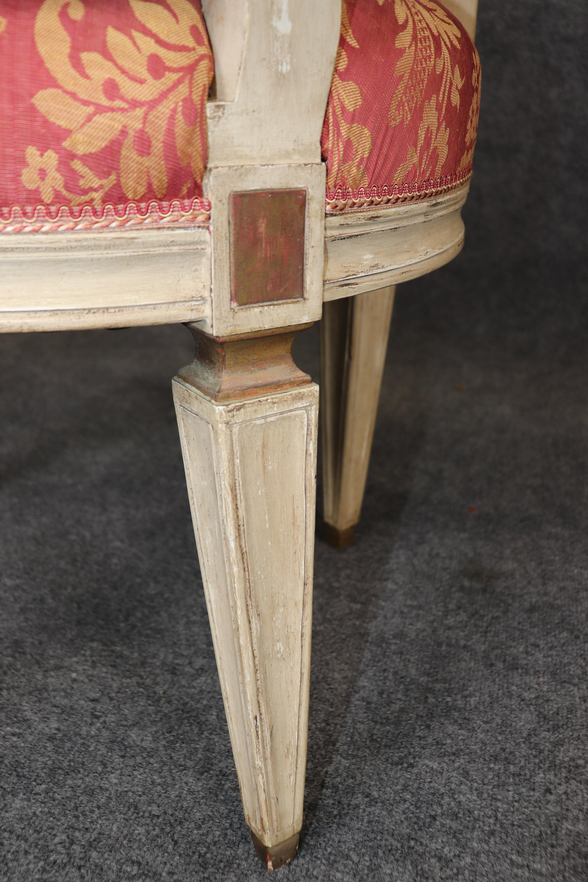 Raffinato set di 8 sedie da pranzo francesi in stile Directoire Luigi XVI decorate con vernice in vendita 5