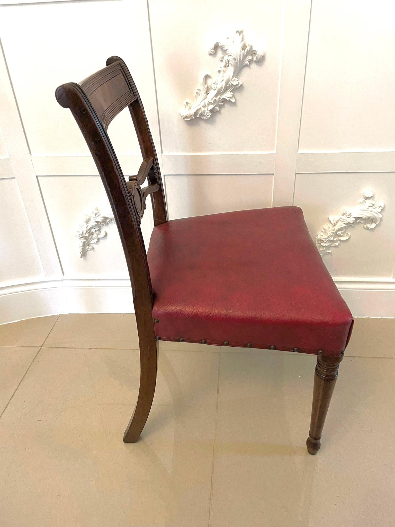 Fine Set of Eight Antique George III Quality Mahogany Dining Chairs For Sale 1