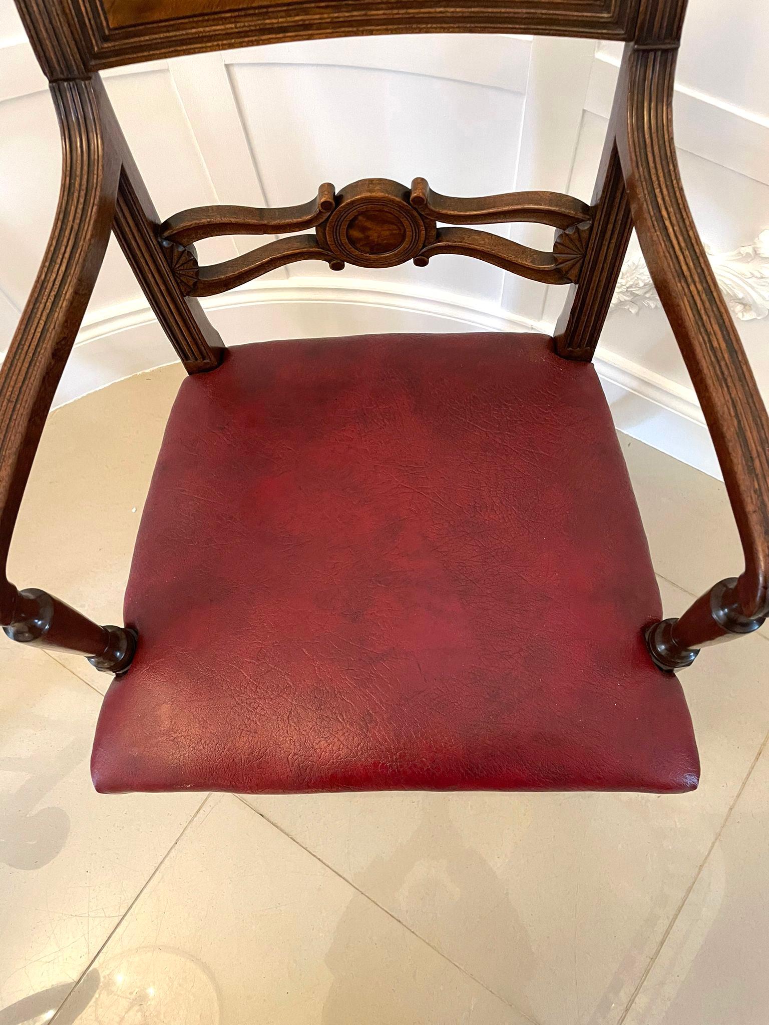 Fine Set of Eight Antique George III Quality Mahogany Dining Chairs For Sale 3
