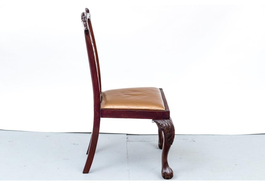 Raffinato set di otto sedie in mogano in stile Chippendale in vendita 10