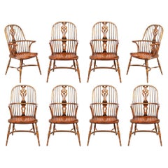 Fine Set of Eight English Made Windsor Armchairs